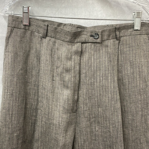 Preston & York women’s 100% linen, tan and black tweed suit, size 10/14 - Picture 8 of 10